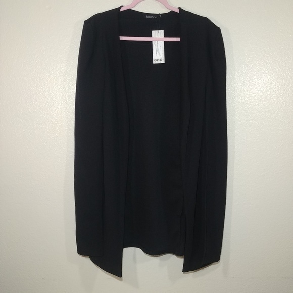 BooHoo Longline Tailored Crepe Cape NWT sz 12 - Picture 2 of 8